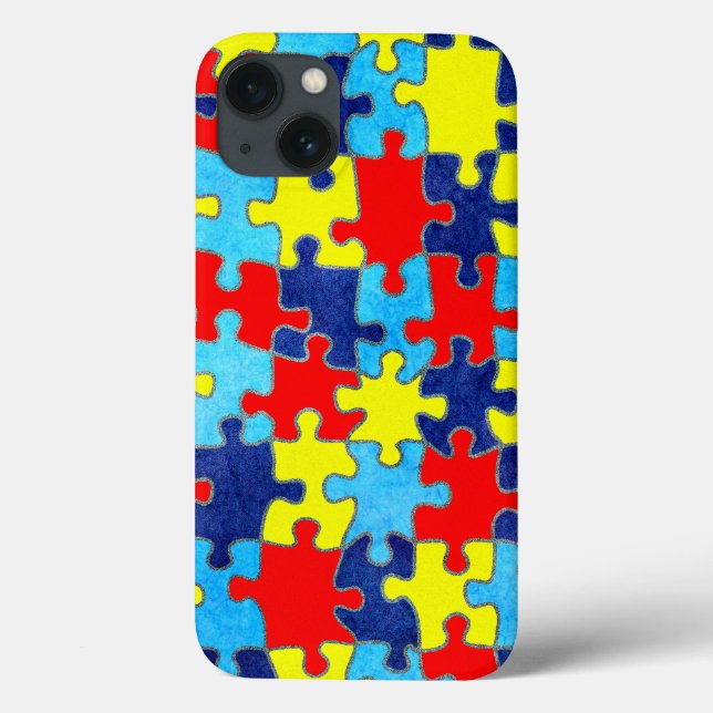 Autism Awareness-Puzzle by Shirley Taylor  Case-Mate iPhone Case (Back)
