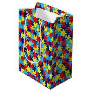 Autism Awareness-Puzzle by Shirley Taylor Medium Gift Bag