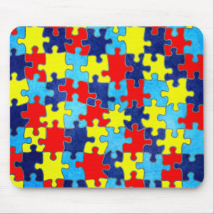 Autism Awareness-Puzzle by Shirley Taylor Mouse Mat