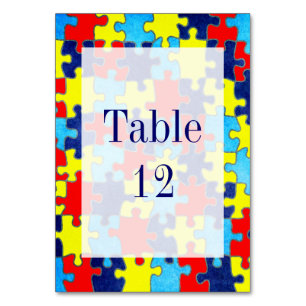 Autism Awareness-Puzzle by Shirley Taylor Table Number