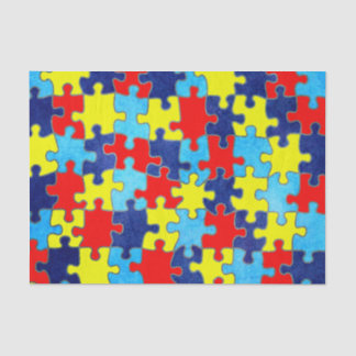 Autism Awareness-Puzzle by Shirley Taylor Tissue Paper