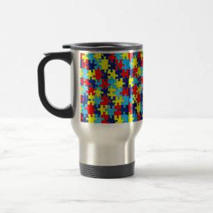 Autism Awareness-Puzzle by Shirley Taylor Travel Mug