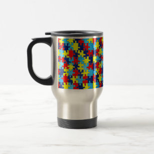 Autism Awareness-Puzzle by Shirley Taylor Travel Mug