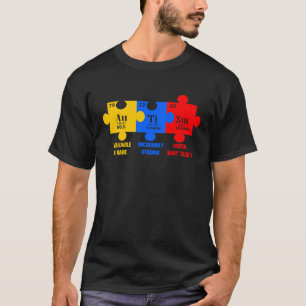 Autism Awareness Puzzle Chemical Element T-Shirt