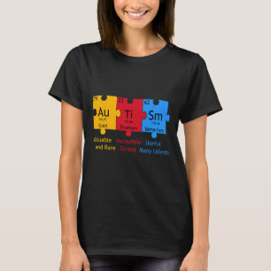 Autism Awareness Puzzle Chemical Element T-Shirt