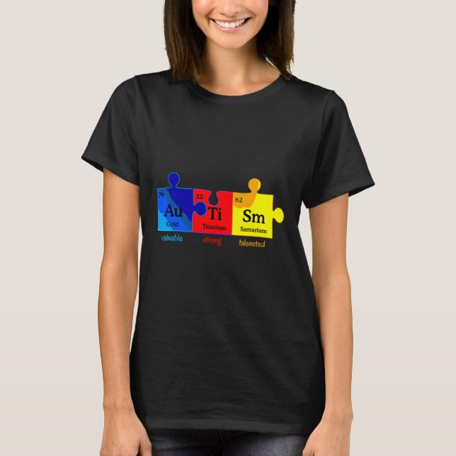 Autism Awareness Puzzle Chemical Element     T-Shirt (Front)