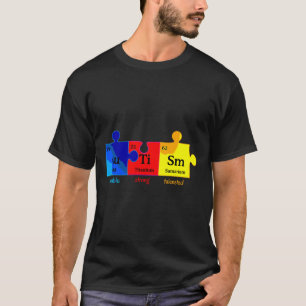 Autism Awareness Puzzle Chemical Element T-Shirt