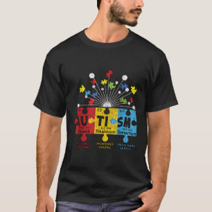 Autism Awareness Puzzle Chemical Elements Periodic T-Shirt
