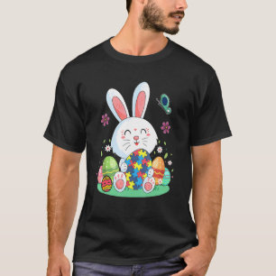 Autism Awareness Puzzle Easter Bunny Eggs Easter B T-Shirt