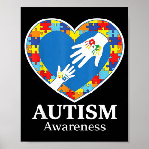 Autism Awareness Puzzle Heart Colourful Poster