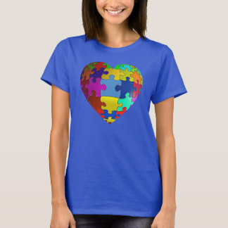 Autism Awareness Puzzle Heart T-shirt