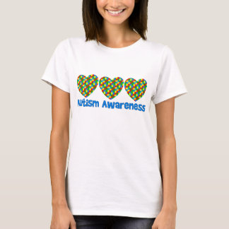 Autism Awareness Puzzle Hearts T-Shirt