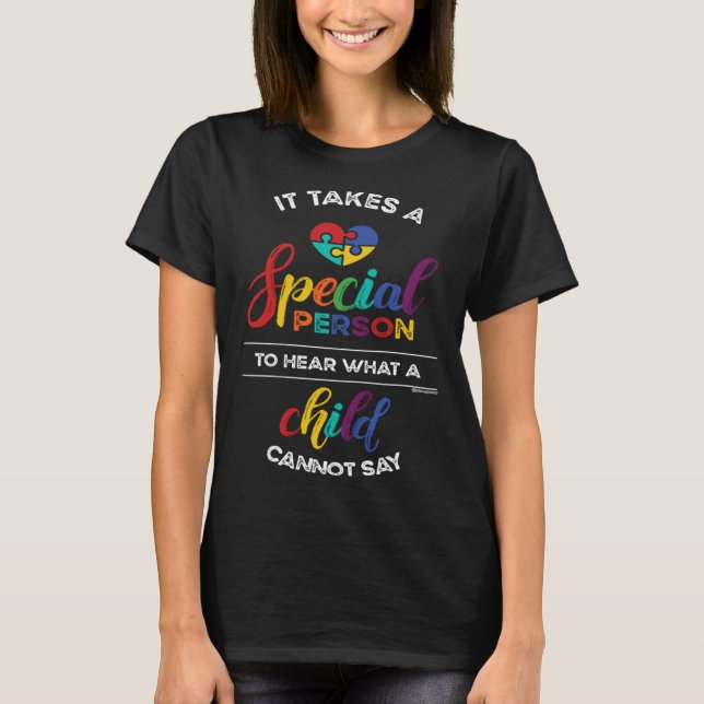 Autism Awareness Puzzle It Takes a Special Person  T-Shirt (Front)