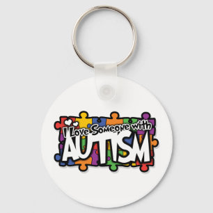 Autism Awareness Puzzle Key Ring