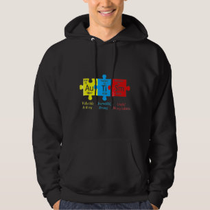 Autism Awareness Puzzle Periodic Table Elements Hoodie