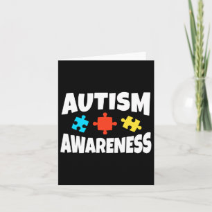 Autism Awareness Puzzle Piece Autistic Support Card