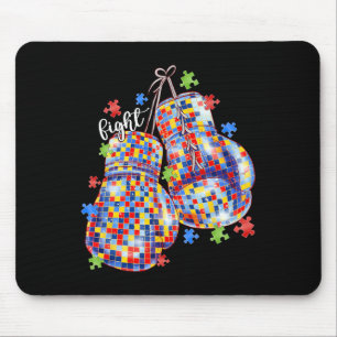 Autism Awareness Puzzle Piece Boxing Gloves Men Wo Mouse Mat
