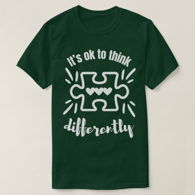 Autism Awareness Puzzle Piece Design  T-Shirt (Design Front)