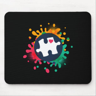 Autism Awareness Puzzle Piece Love Autistic Suppor Mouse Mat