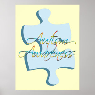 Autism Awareness Puzzle Piece Poster Art