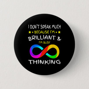 Autism Awareness Puzzle Piece Rainbow Infinity Aut 6 Cm Round Badge
