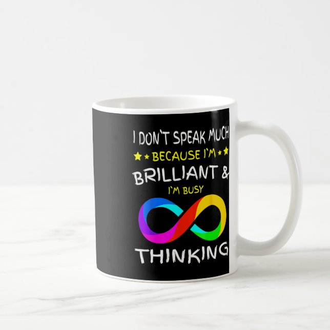 Autism Awareness Puzzle Piece Rainbow Infinity Aut Coffee Mug (Right)