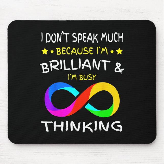 Autism Awareness Puzzle Piece Rainbow Infinity Aut Mouse Mat (Front)
