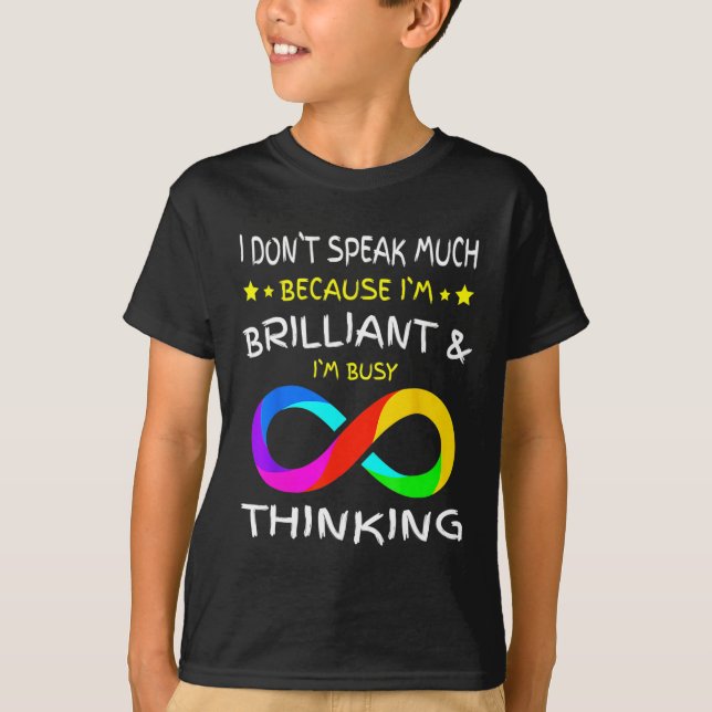 Autism Awareness Puzzle Piece Rainbow Infinity Aut T-Shirt (Front)