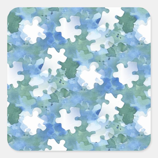 Autism Awareness Puzzle Piece Stickers   (Front)