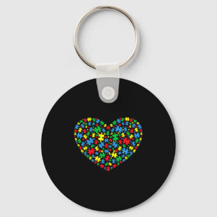 Autism Awareness Puzzle Pieces Heart Autism Mom Wo Key Ring