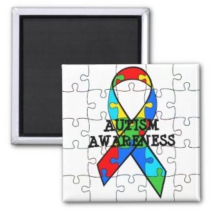 Autism Awareness Puzzle Pieces Magnet