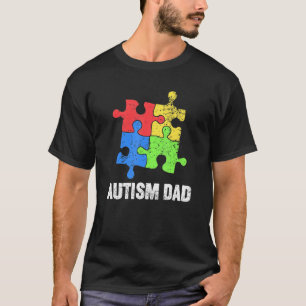 Autism Awareness Puzzle Proud Autism Dad Autistic T-Shirt