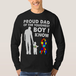 Autism Awareness Puzzle Proud Dad Of The Toughest T-Shirt