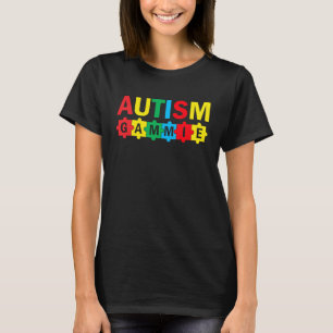 Autism Awareness Puzzle Ribbon Proud Autism Gammie T-Shirt