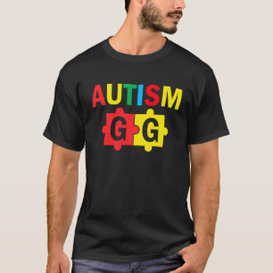 Autism Awareness Puzzle Ribbon Proud Autism Gg T-Shirt