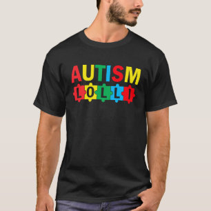 Autism Awareness Puzzle Ribbon Proud Autism Lolli T-Shirt