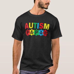 Autism Awareness Puzzle Ribbon Proud Autism Papaw T-Shirt