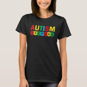 Autism Awareness Puzzle Ribbon Proud Autism Stepda T-Shirt