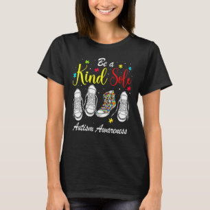 Autism Awareness Puzzle Shoes Be A Kind Sole Autis T-Shirt