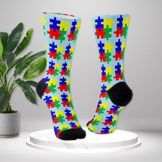 Autism Awareness Puzzle Unisex Novelty  Socks