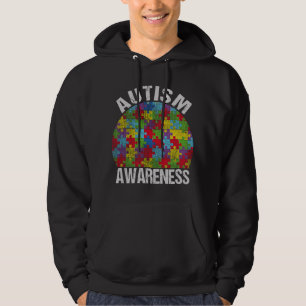 Autism Awareness Puzzle Vintage Retro Kindness Hoodie