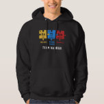 Autism Awareness Puzzles Team Name Science Geek Hoodie<br><div class="desc">Autism Awareness Puzzles Team Name Science Geek Hoodie featuring a periodic table elements. Add your team name by clicking the "Personalise" button.</div>