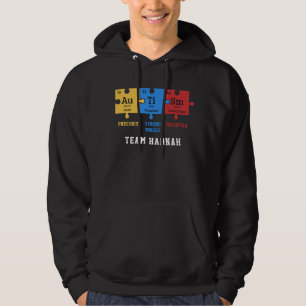 Autism Awareness Puzzles Team Name Science Geek Hoodie