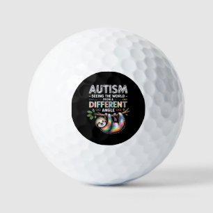 Autism Awareness Quote Unique Mind Rainbow Golf Balls