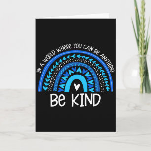 Autism Awareness Rainbow Be Kind Positive Mental H Card