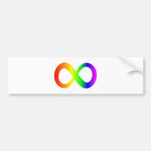 Autism Awareness Rainbow Infinity Symbol Bumper Sticker