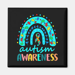 Autism Awareness Rainbow Puzzle Autism Awareness M Magnet
