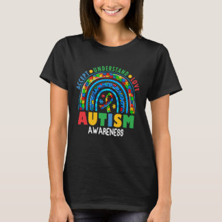 Autism Awareness Rainbow Puzzle Neurodiversity T-Shirt