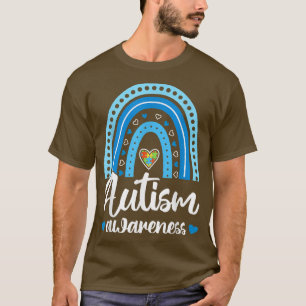 Autism Awareness Rainbows Love Gift Bue April T-Shirt