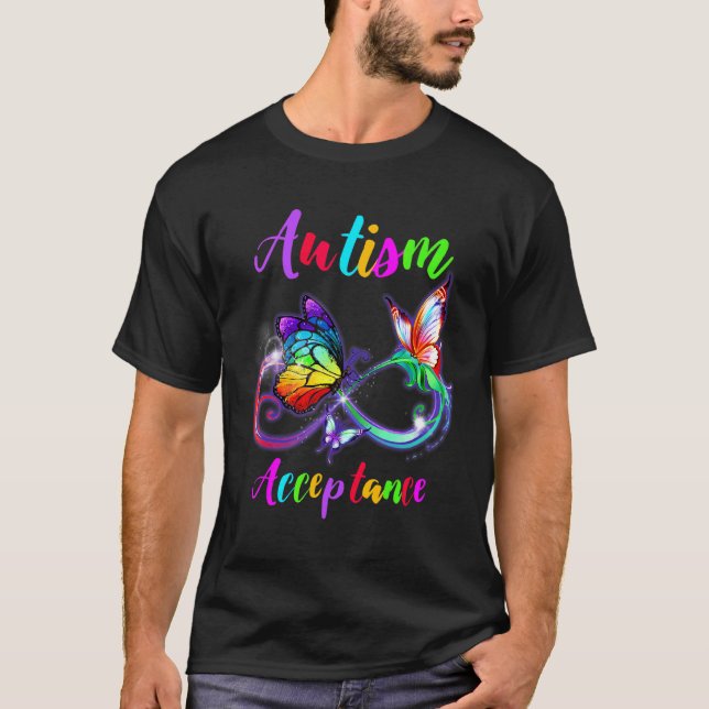Autism Awareness Red Instead Infinity Acceptance B T-Shirt (Front)